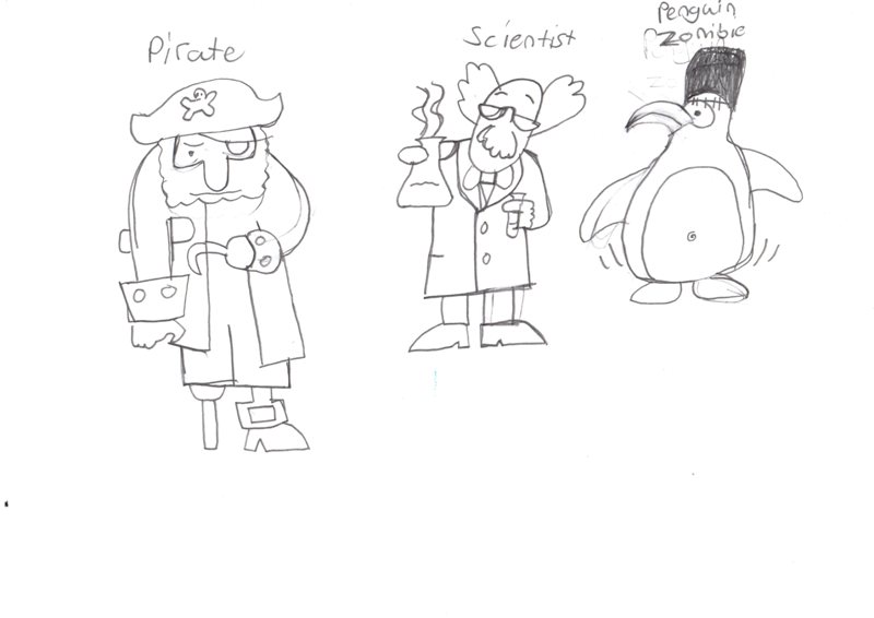 PIRATE SCIENTIST ZOMBIE PENGUIN